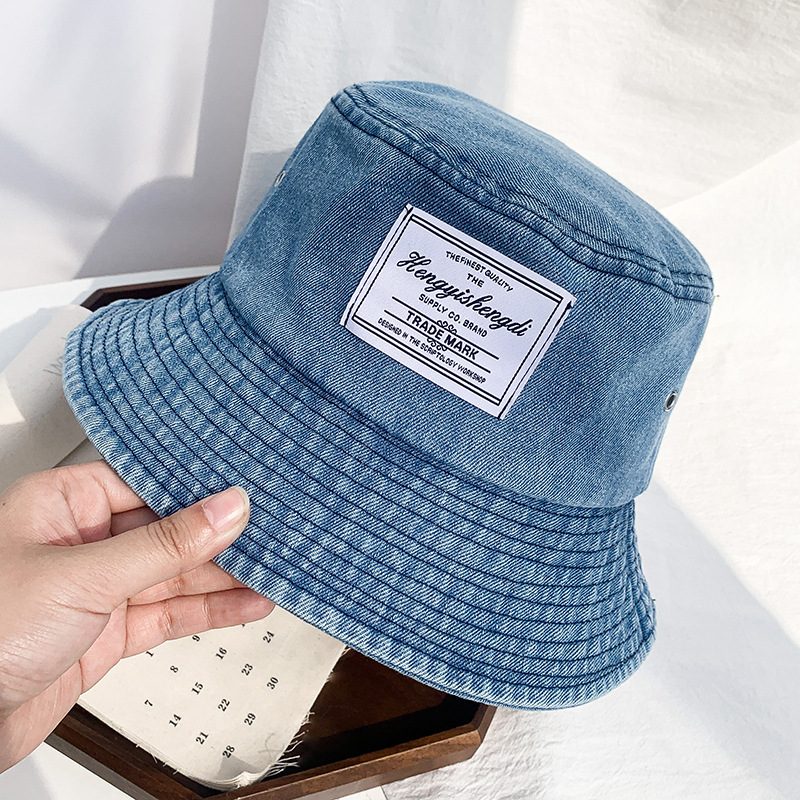 Vår Og Sommer Ny Lue Dame Denim Fiskerlue Mote Personlig Servanthatt Shopping Solhatt Kvinne